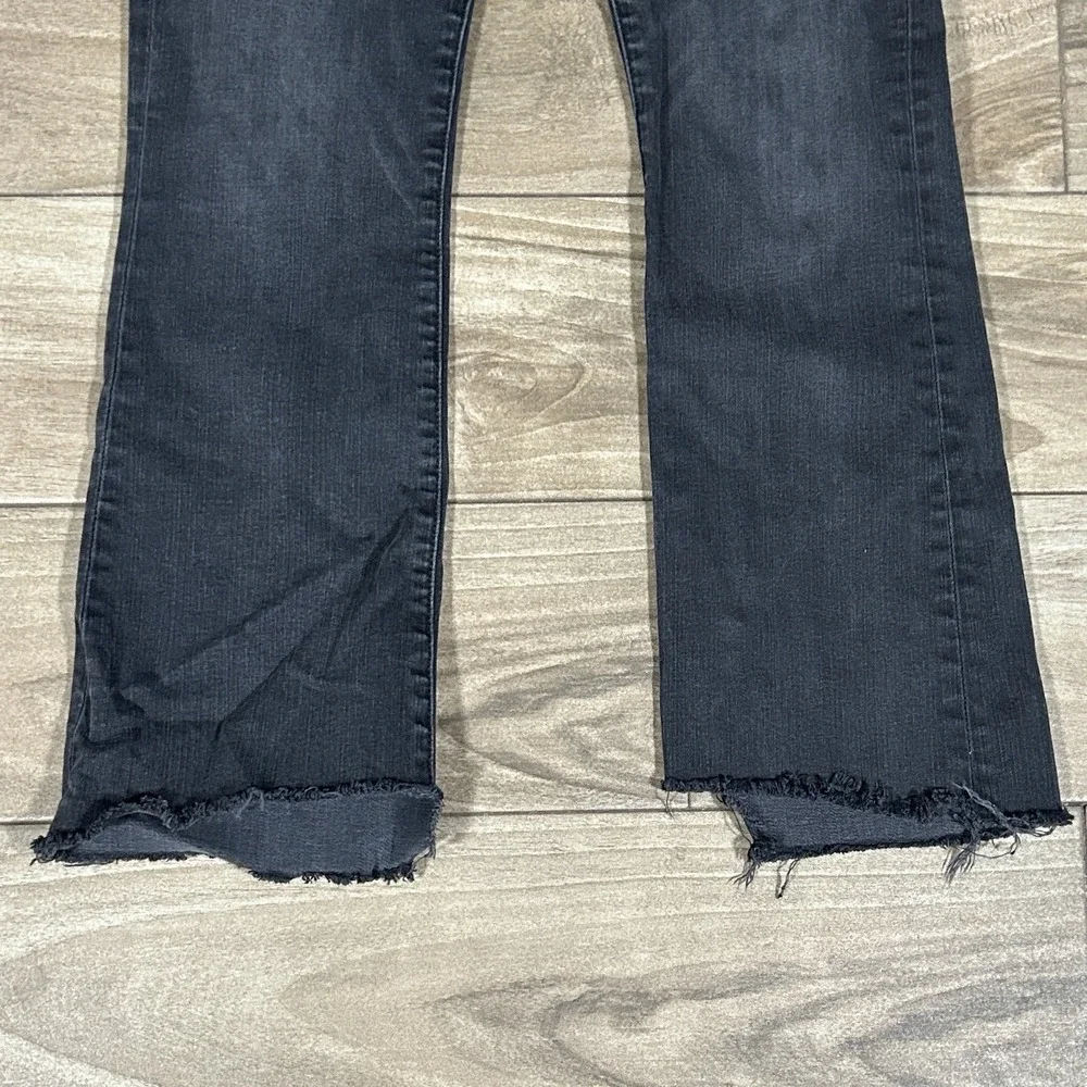 MADEWELL Cali Demi-Boot Jeans Womens 27 Cropped High Rise Frayed Grunge Charcoal